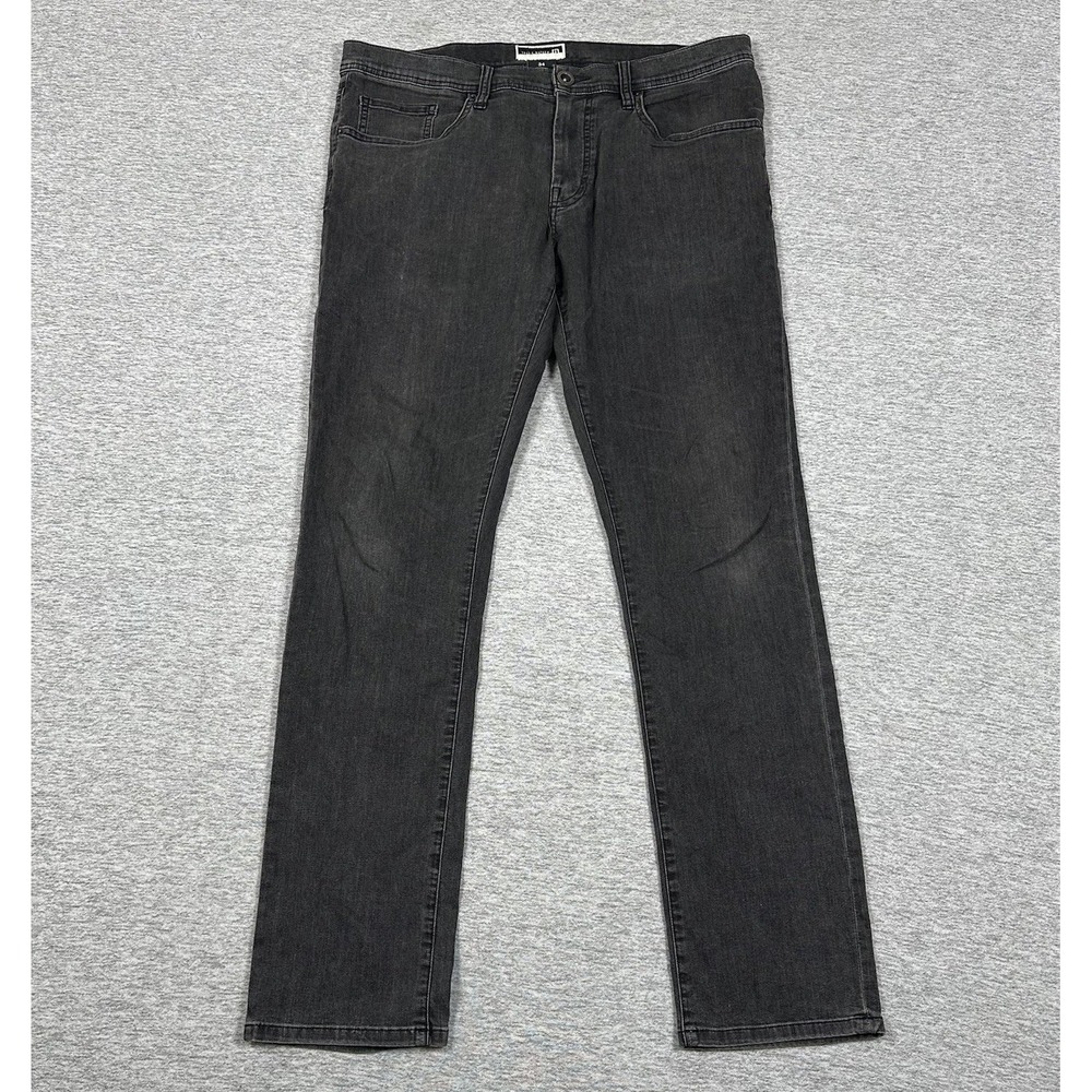 Travis Mathew Jeans Mens Size 34x32 Black Denim Featherweight Stretch Straight